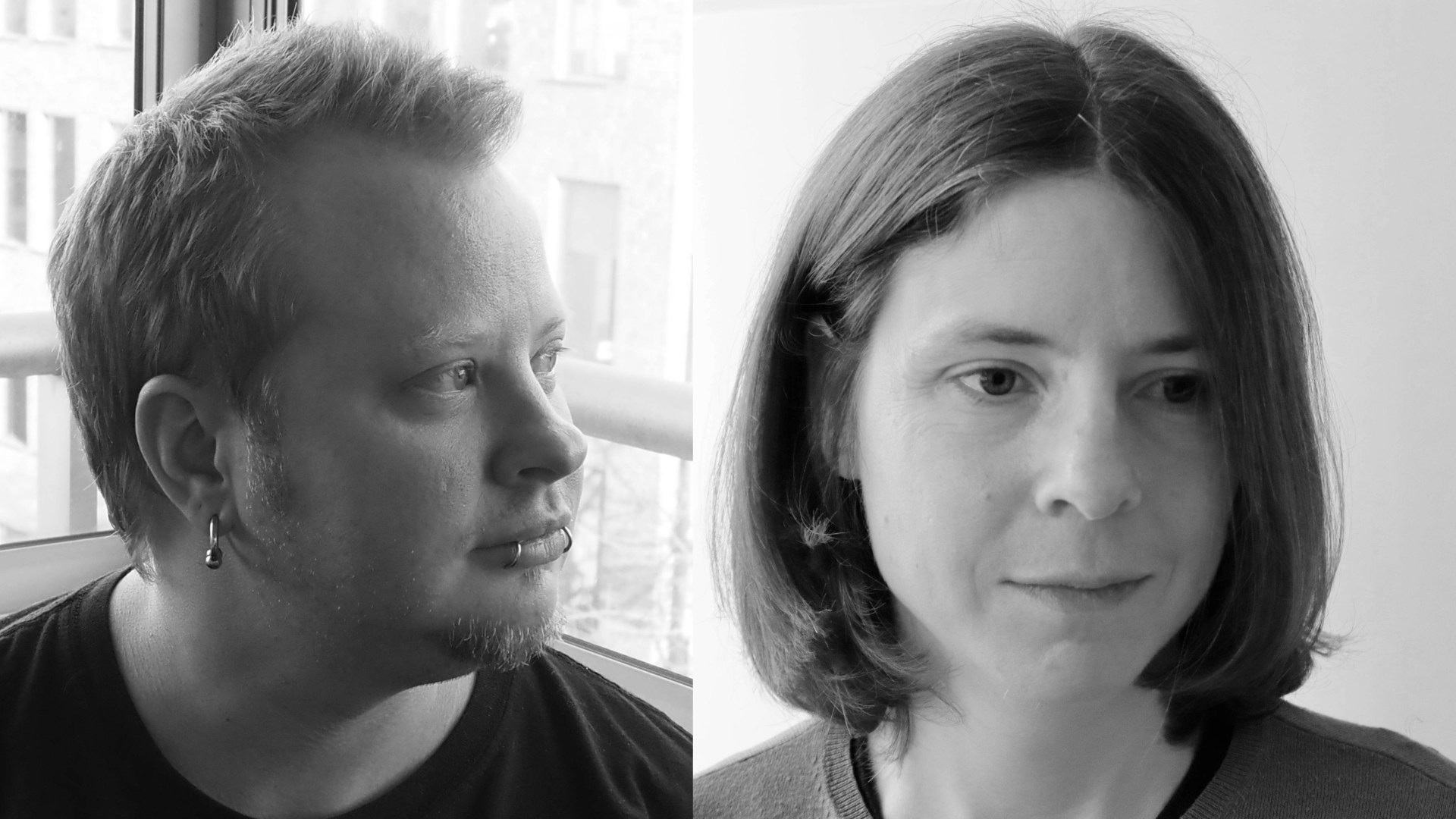 Higo Karlsson och Marianne Schmidt konstnärer aktiva på Stiftelsen Inuti. Porträtt