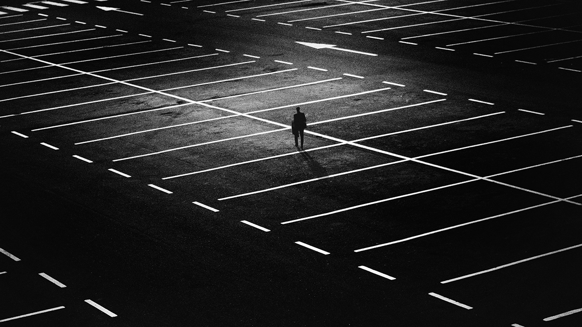 Empty parking lot