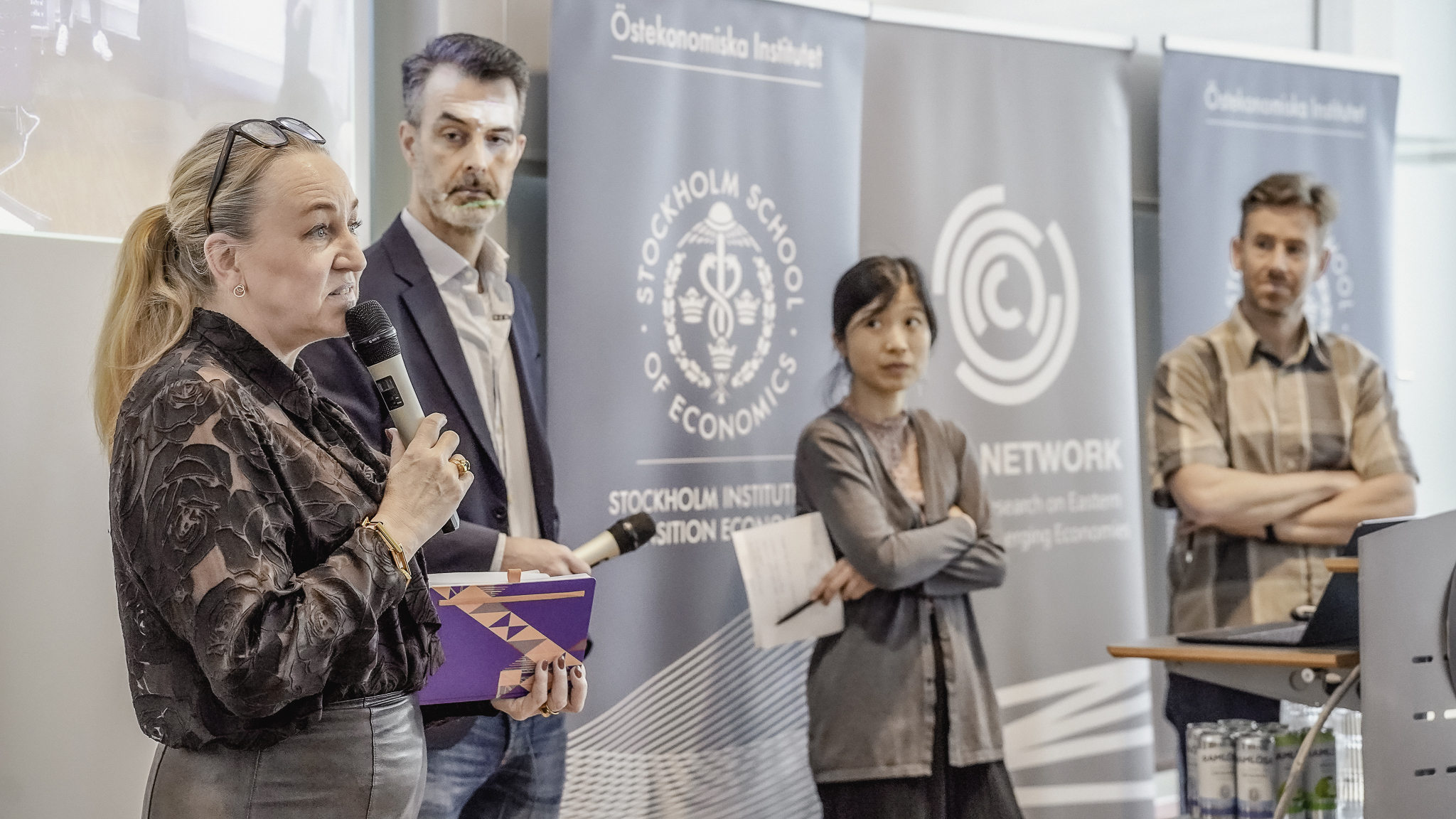 From left: Maria Sunér, Aaron Maltais. Jiayi Zhou, and Daniel Spiro.