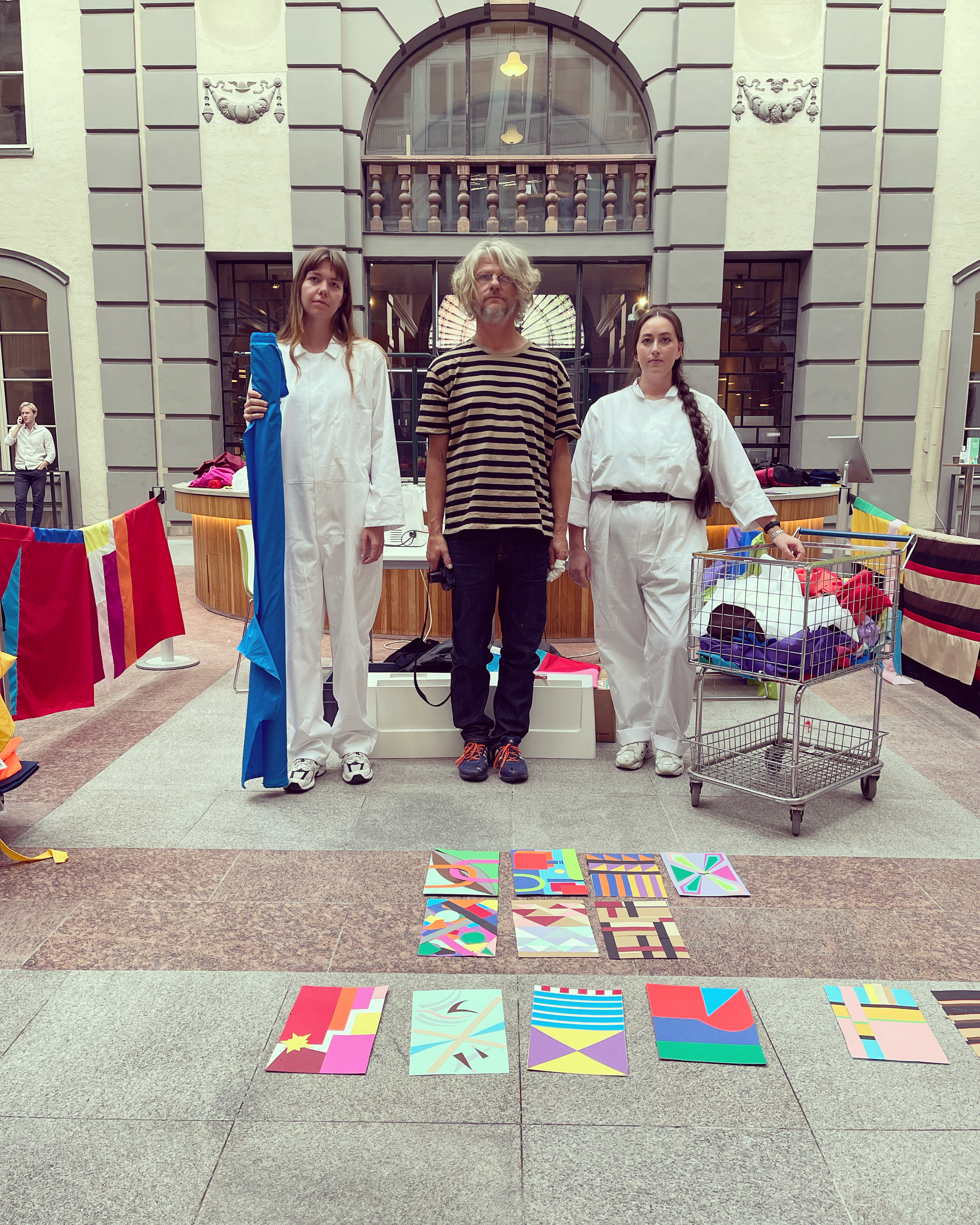 The Flag Project in the atrium