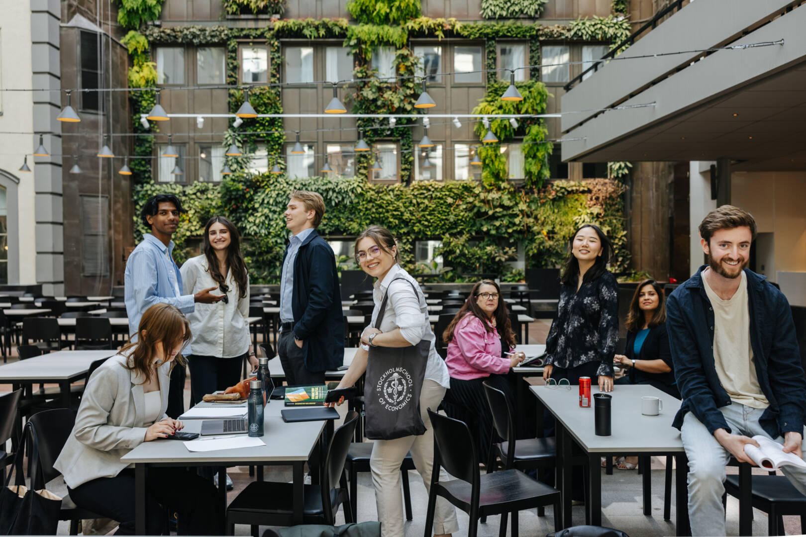 Students on the Atrium