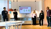 Students presenting in a workshop at ICA's head office