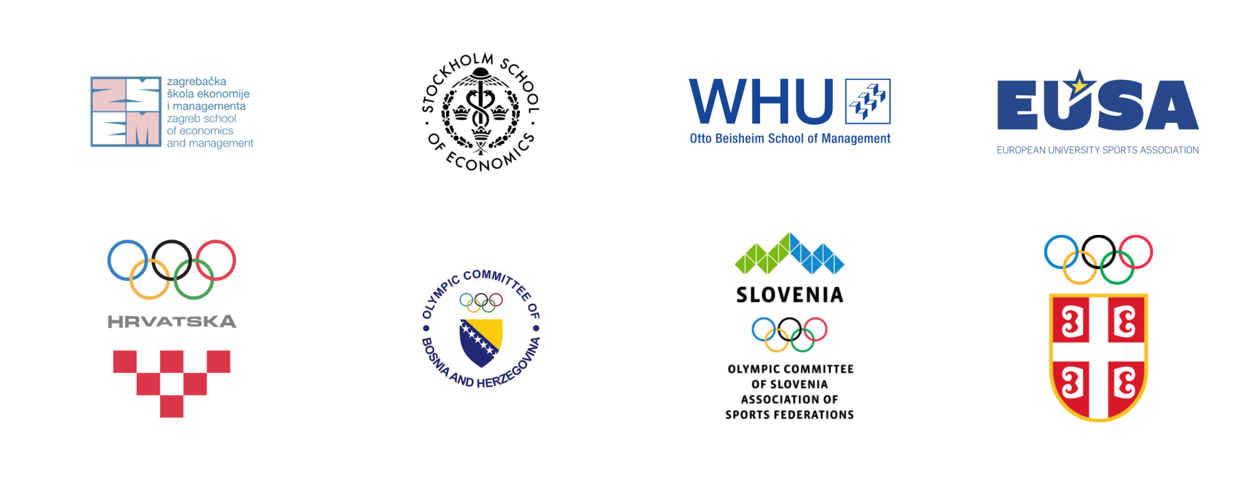 logos of partners collection white