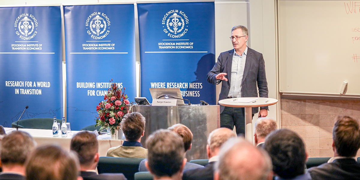 Sergei Guriev during the Academic Conference 2019