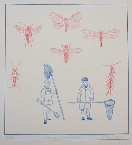 The young entomologist - artwork by Mark Dion