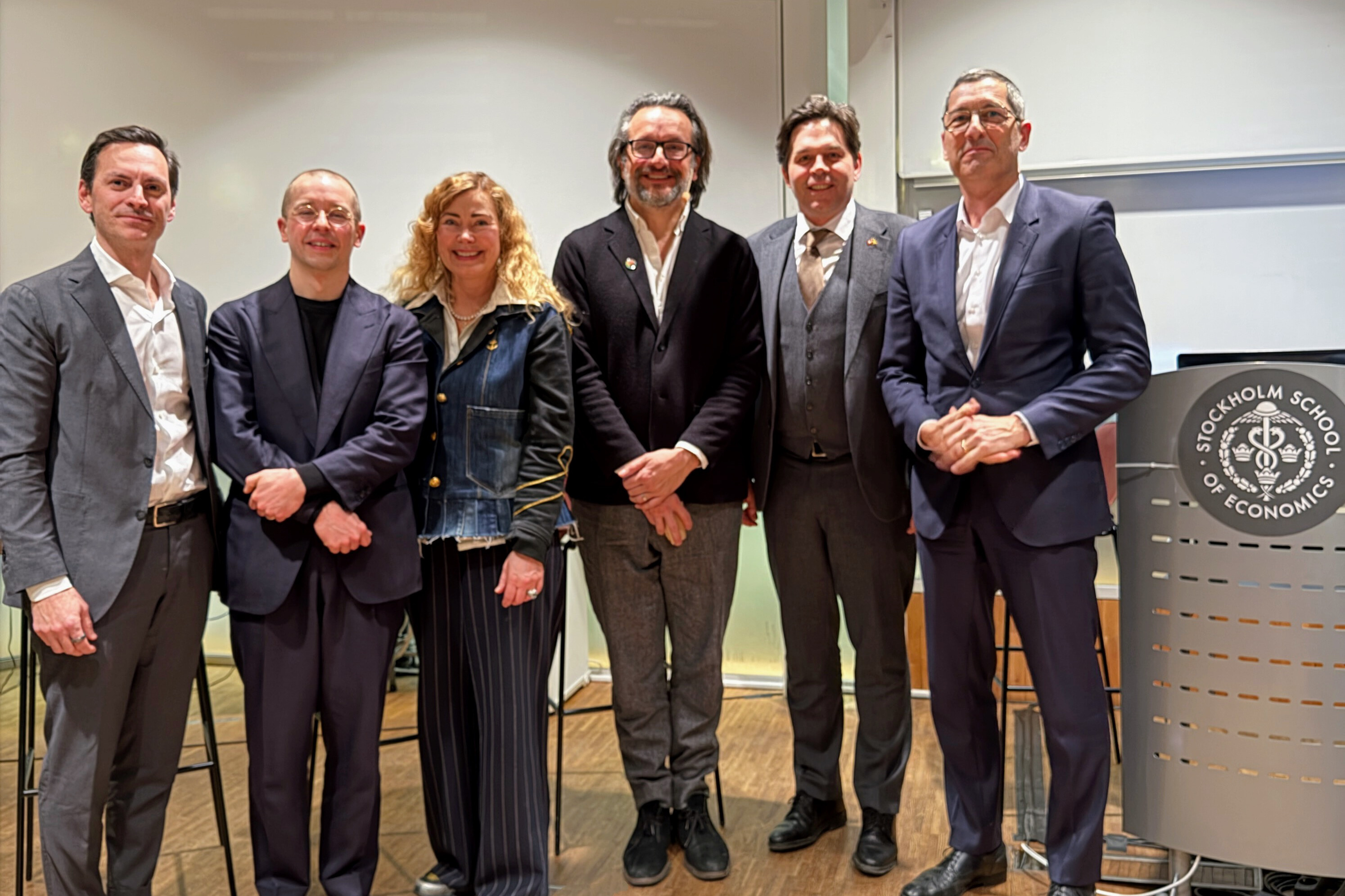 The speakers at the event