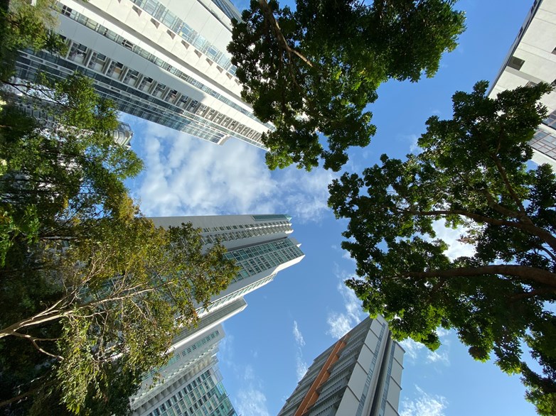 City image from below