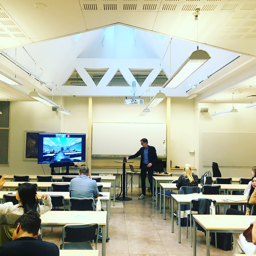 A teacher is preparing class for a seminar