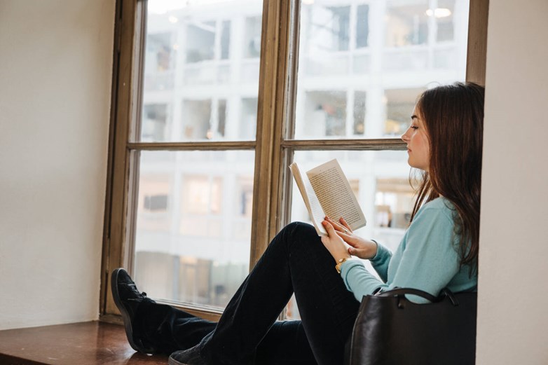 Student indoors