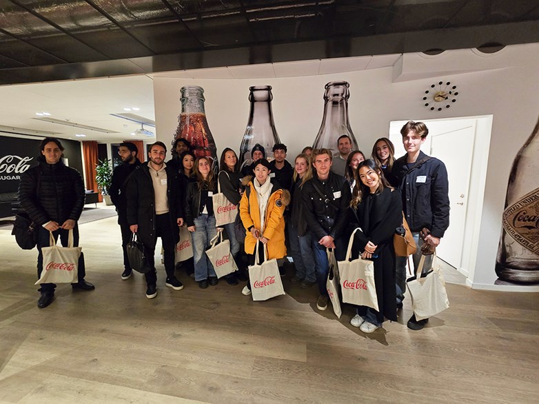 Students at Coca Cola Europacific warehouse in Jordbro, Stockholm
