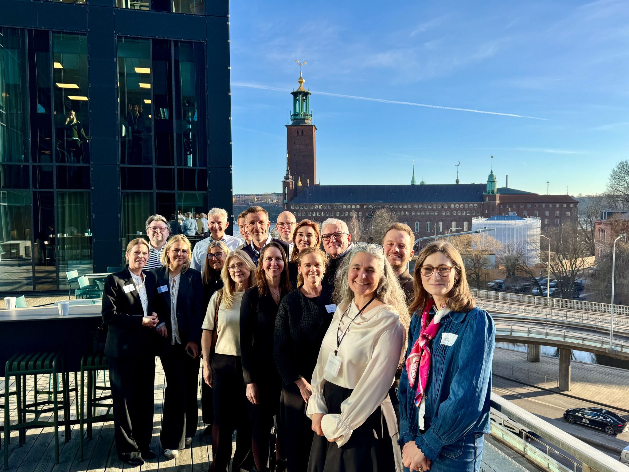 Laurence Romani and participants in the program