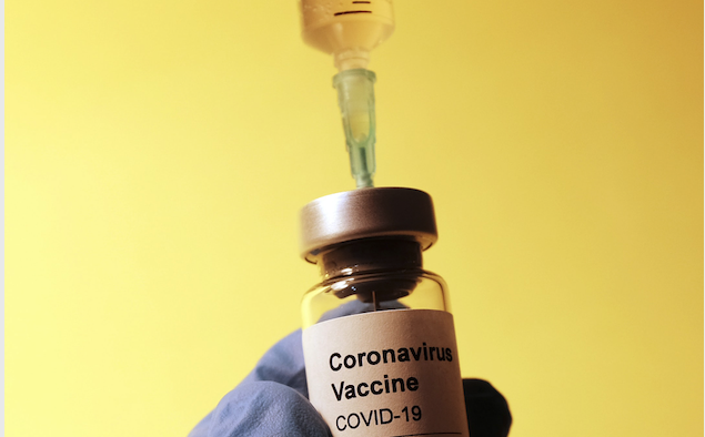 Image of corona vaccine bottle and needle