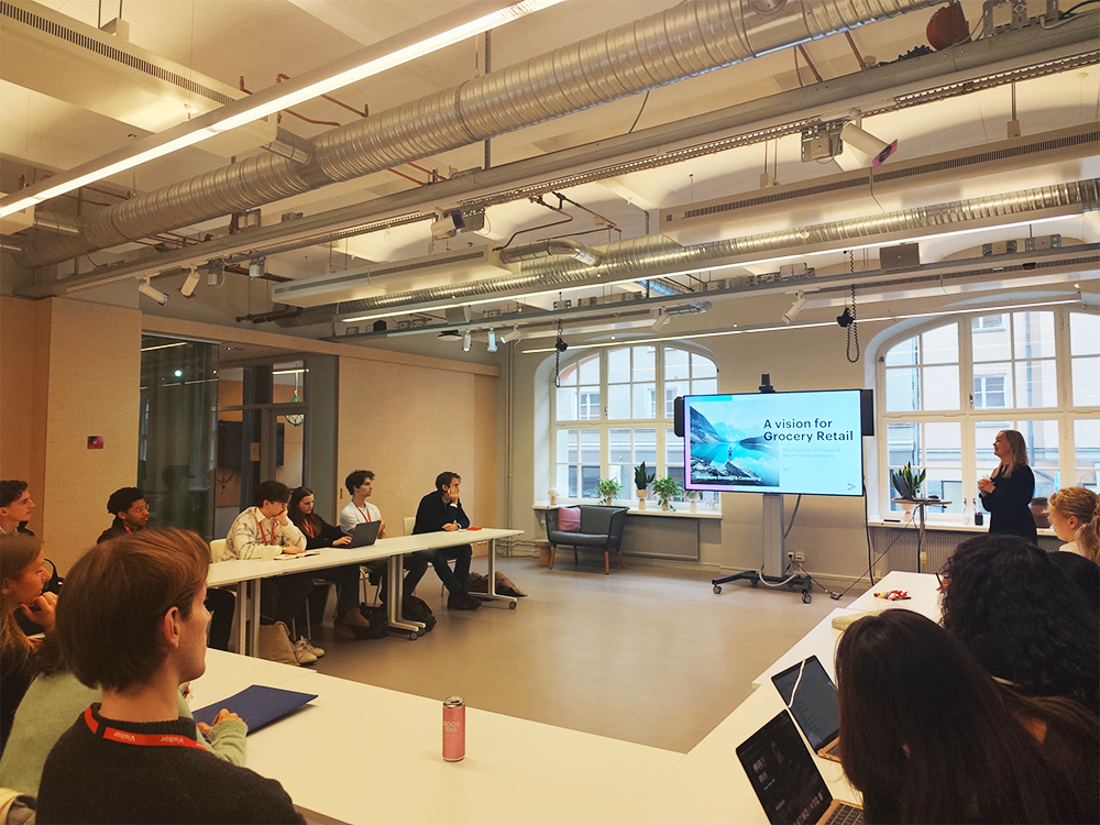 Workshop with students in Accenture's headquarters in Stockholm