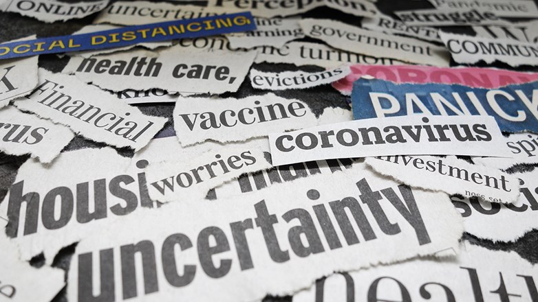 Corona Virus and economy-related newspaper headlines