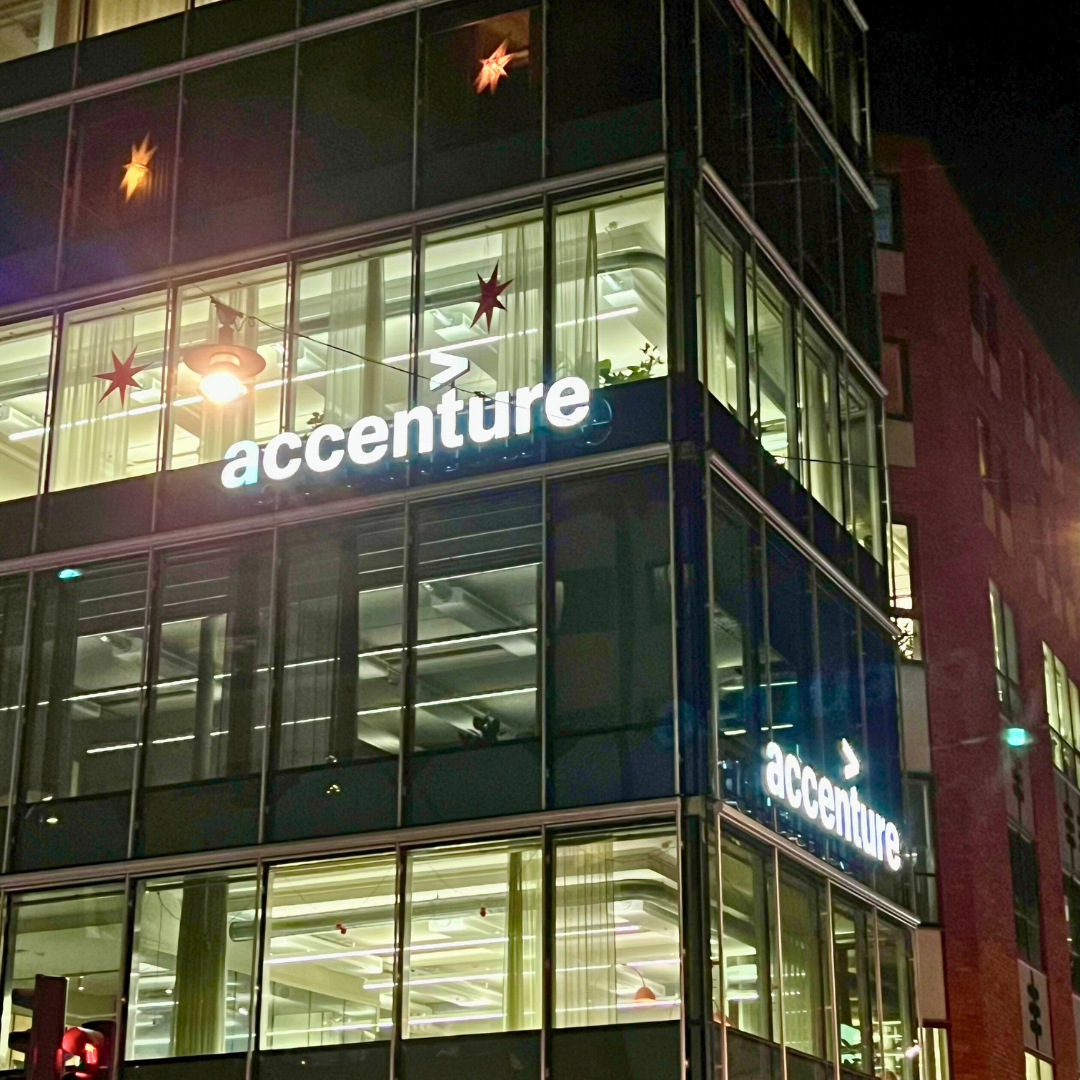 Exterior picture of Accenture's HQ in Stockholm