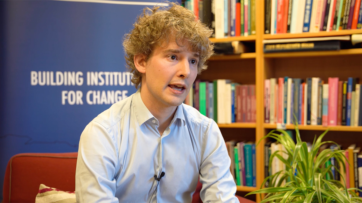 Screen shot image of Jonathan Lehne during the interview