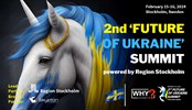 White unicorn with blue and yellow mane