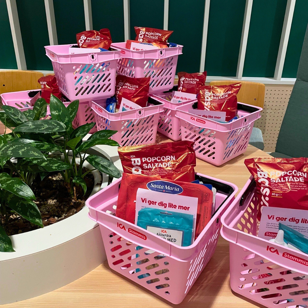 Pink small Goodie bag /basketf rom ICA