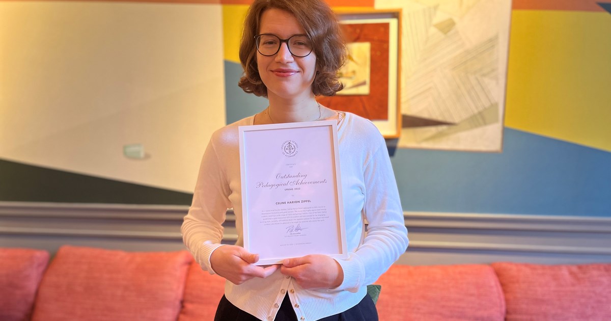 Celine Zipfel awarded for outstanding pedagogical achievements - hhs.se ...