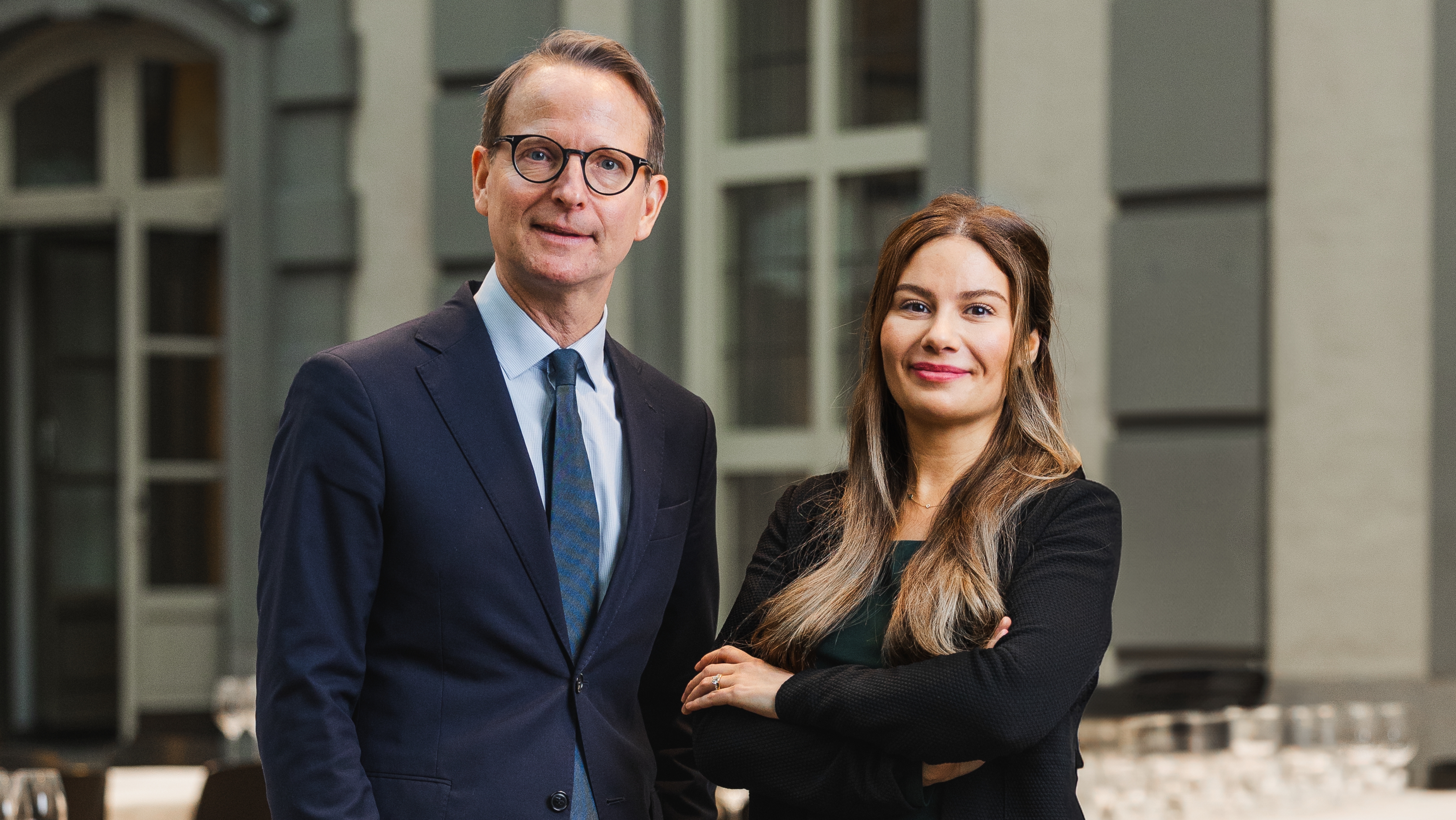 SSE President Lars Strannegård and Isabel Keulen