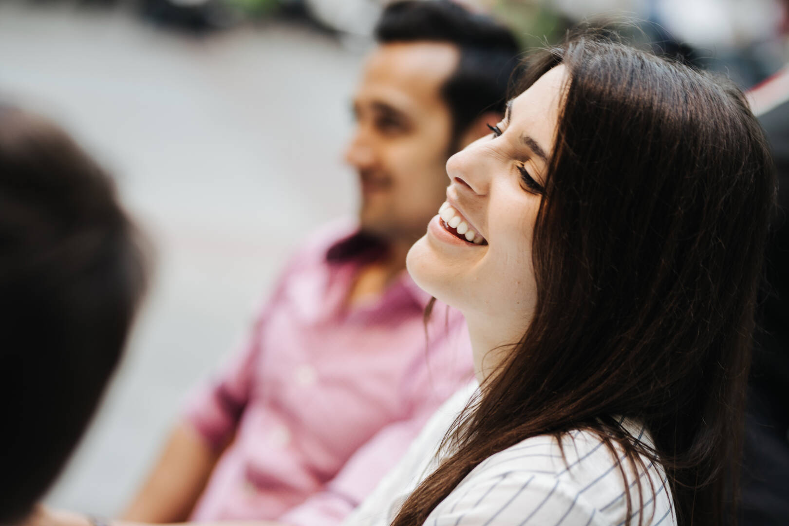 student smiling in camera