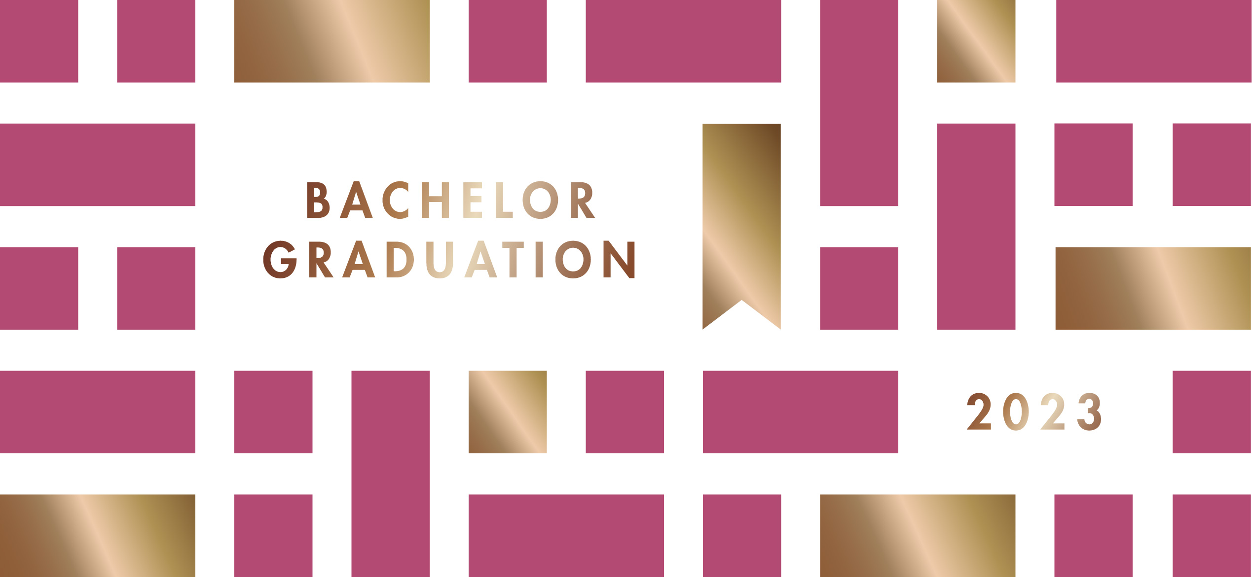 Pink square pattern - Bachelor Graduation