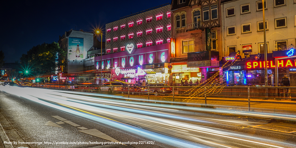 Red light district street