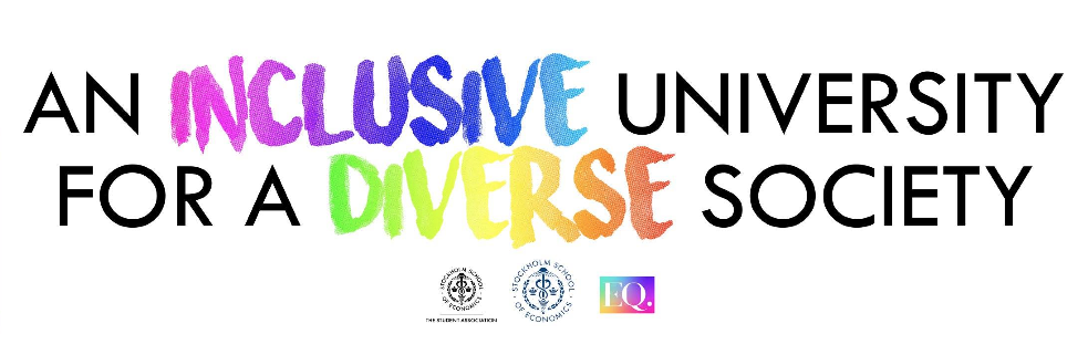 Sign with text an inclusive university for a diverse society
