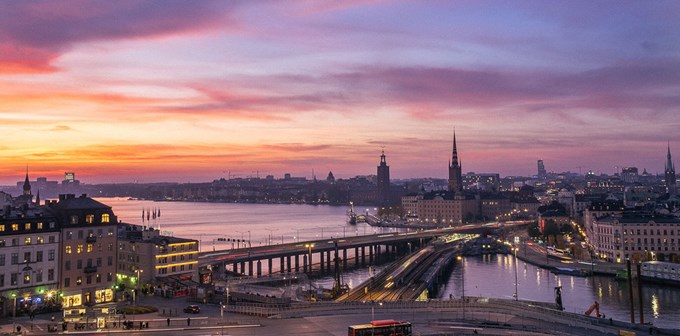 Stockholm during rush hour
