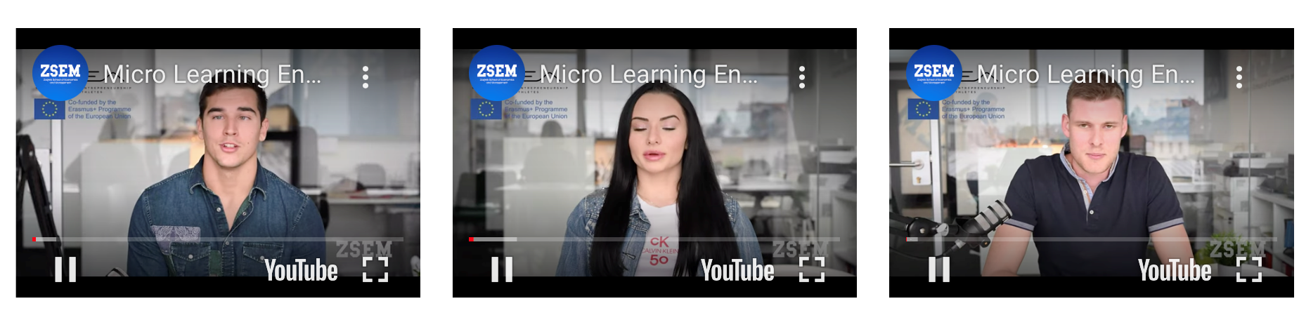 three people in YouTube boxes talking