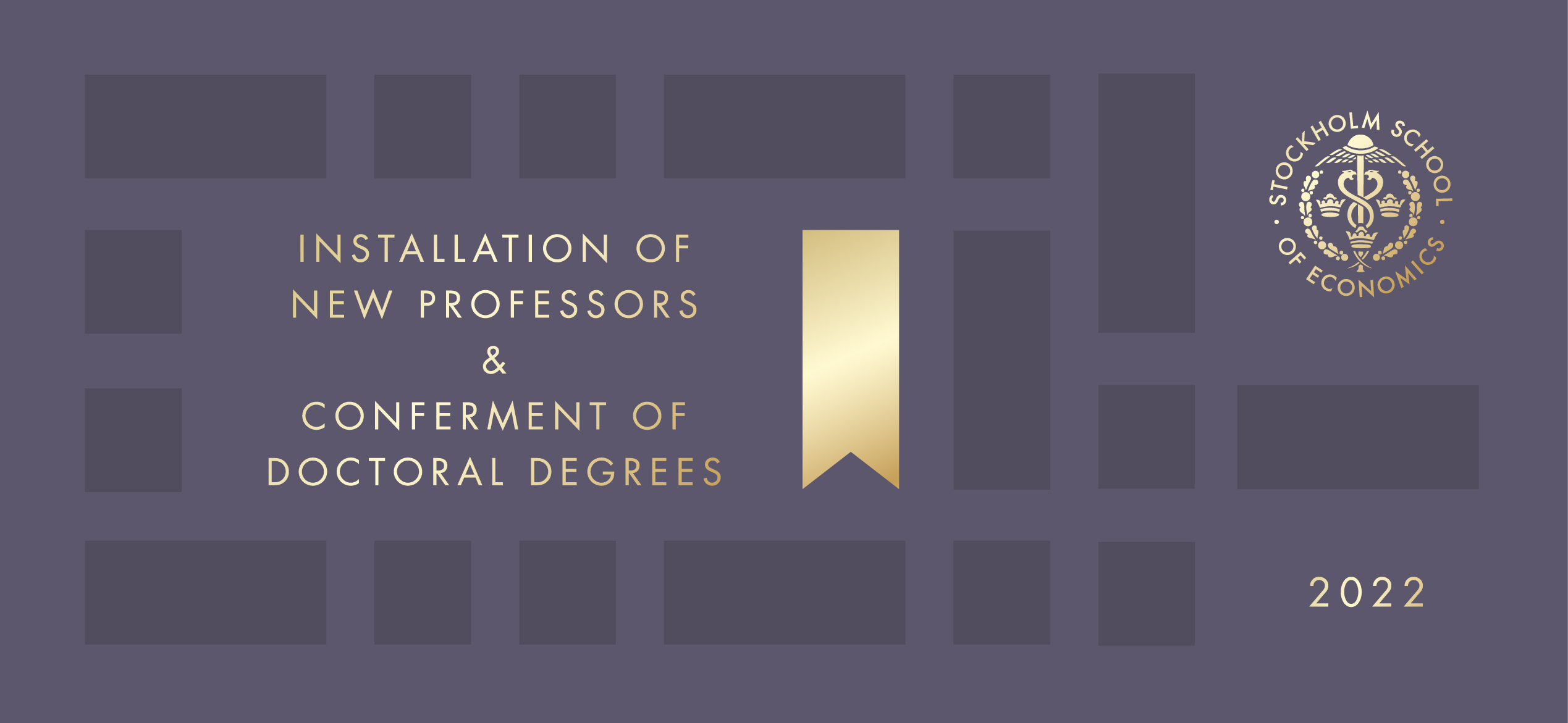 Purple pattern with goldens ttext