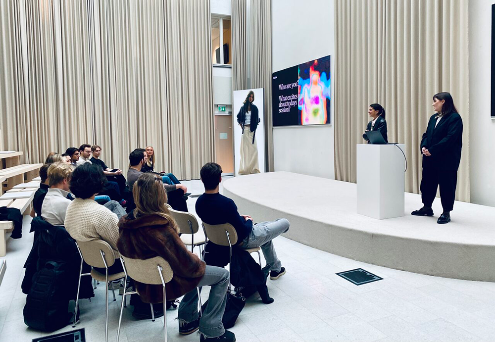 Giulia Passaro and Josefin Edman from H&M holds a presentation at H&M HQ.