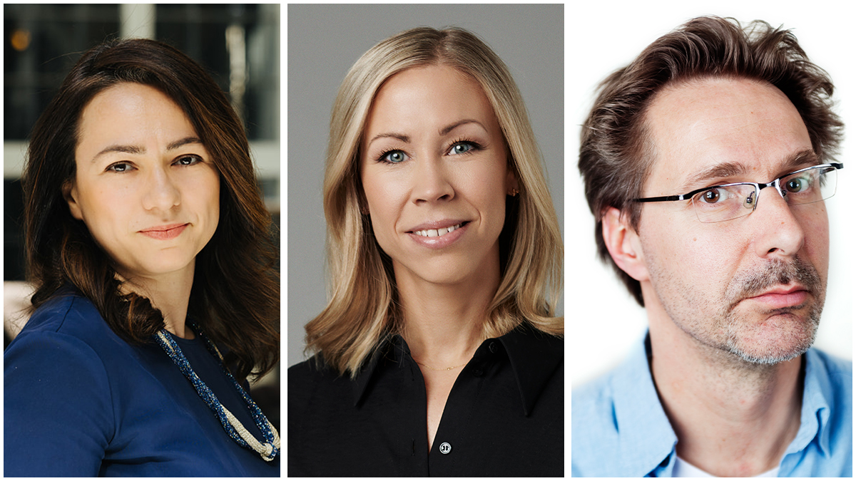 From left: Maria Perrotta Berlin, Evelina Bonnier & Anders Olofsgård