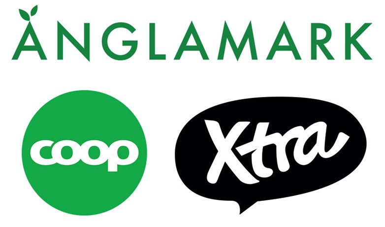 Picture of COOP logos - Änglamark, Xtra and the COOP logo itself