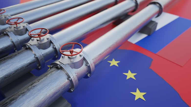 Pipes of gas or oil from Russia to European Union.