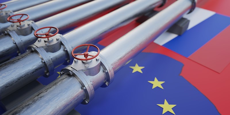 Pipes of gas or oil from Russia to European Union.