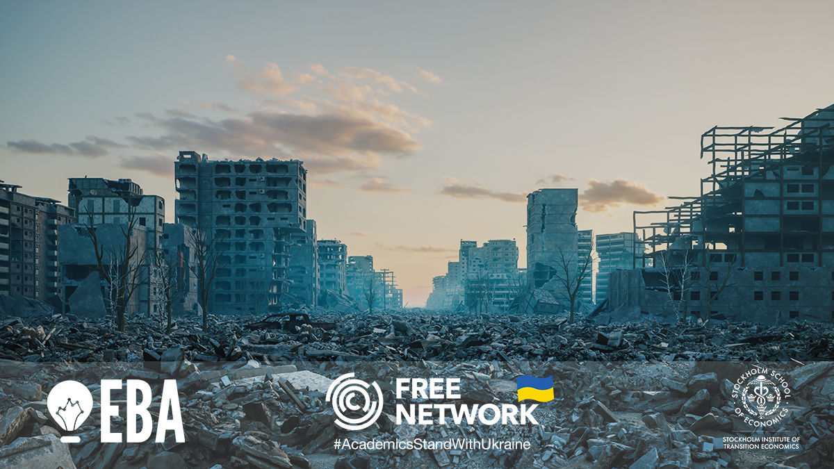 Ruined city in Ukraine.