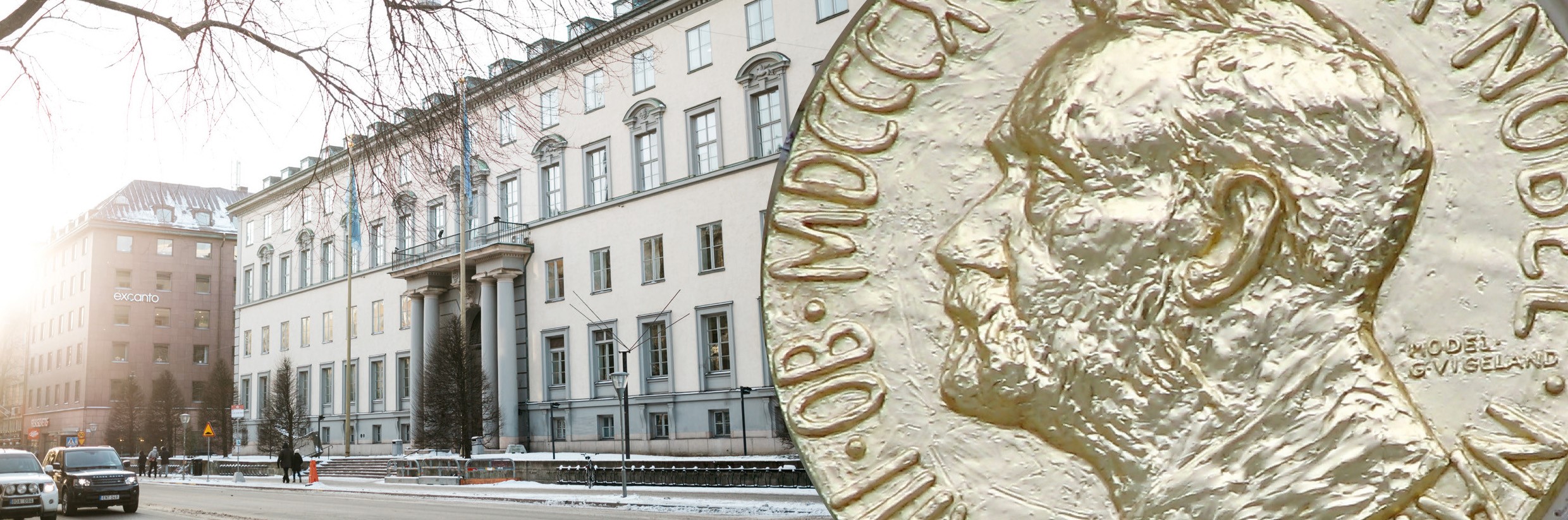 Photo of SSE with the Nobel gold coin