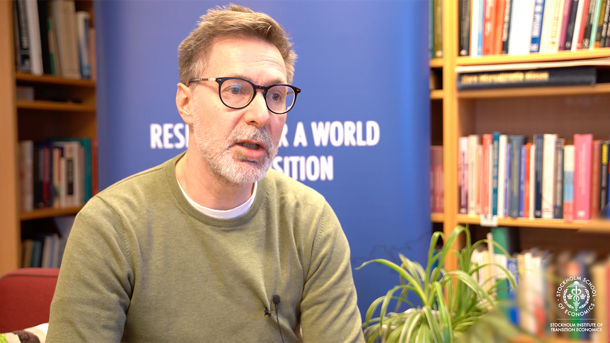 Screen shot of Anders Olofsgård during the interview.