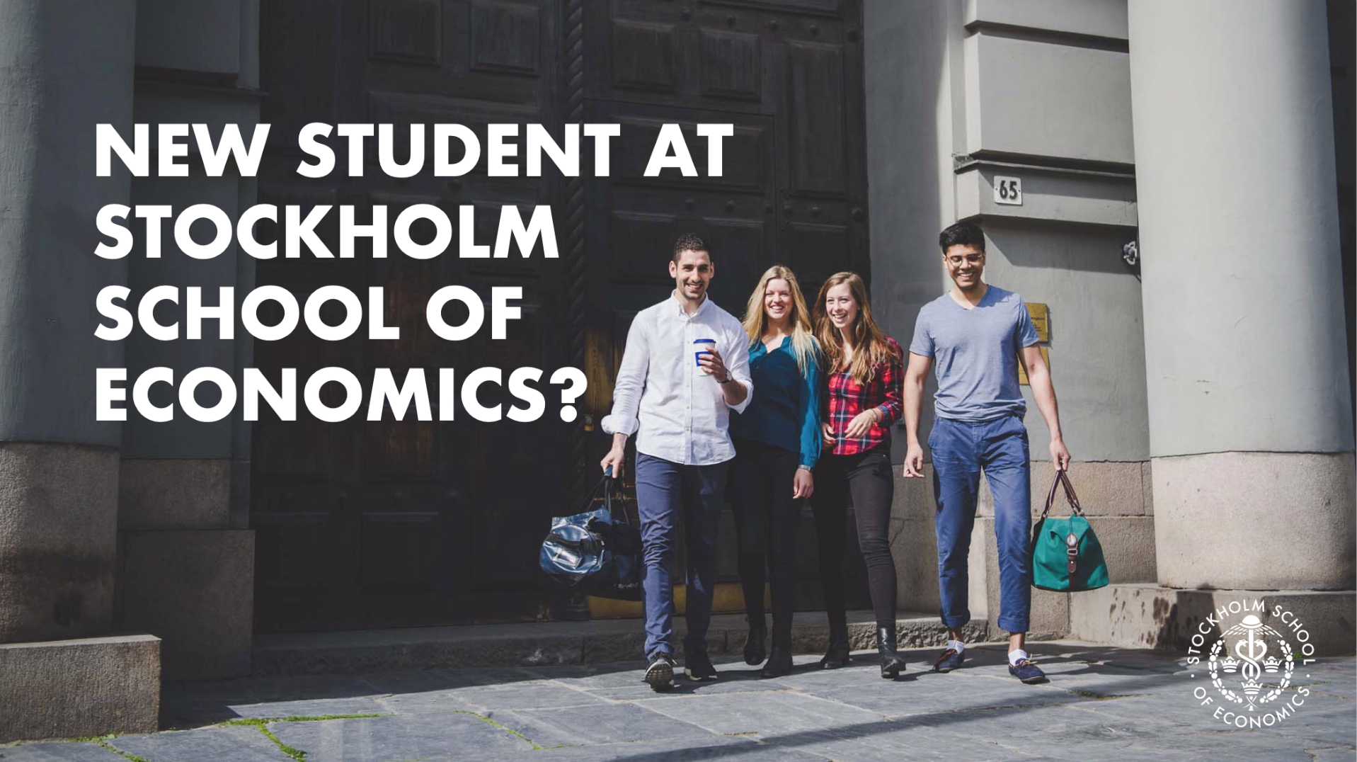 SSE students in front of main entrance