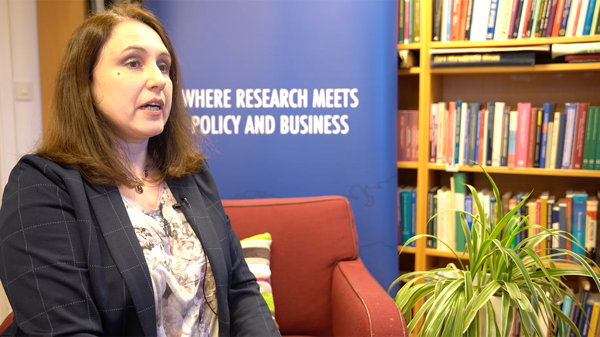 Elena Paltseva during an interview