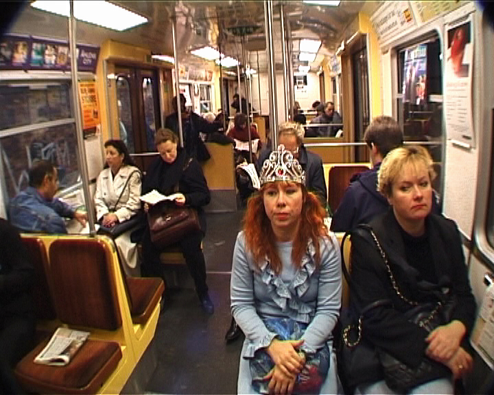 Still from Catti Brandelius's video On the underground