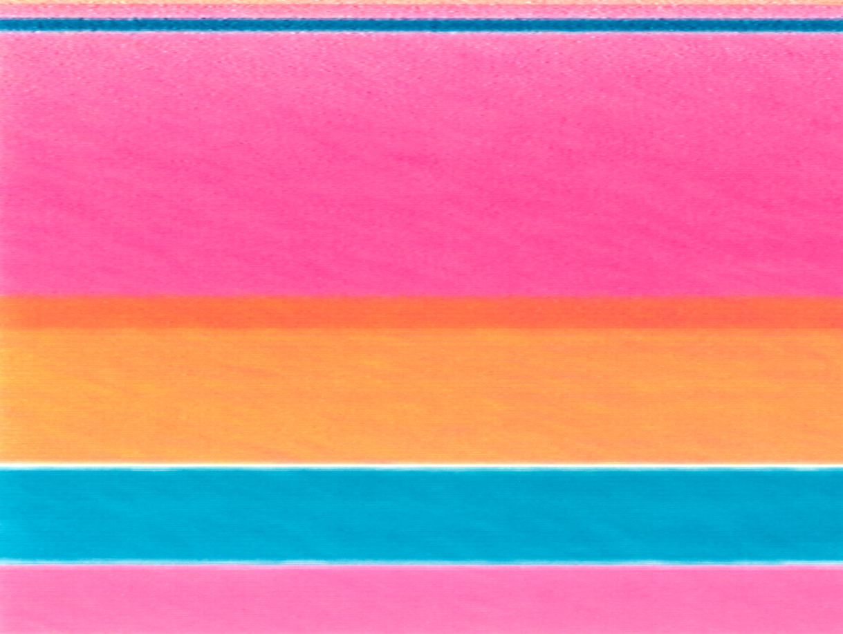 Still from Katarina Löfström's animation Hang Ten Sunset, showing an abstract sunset