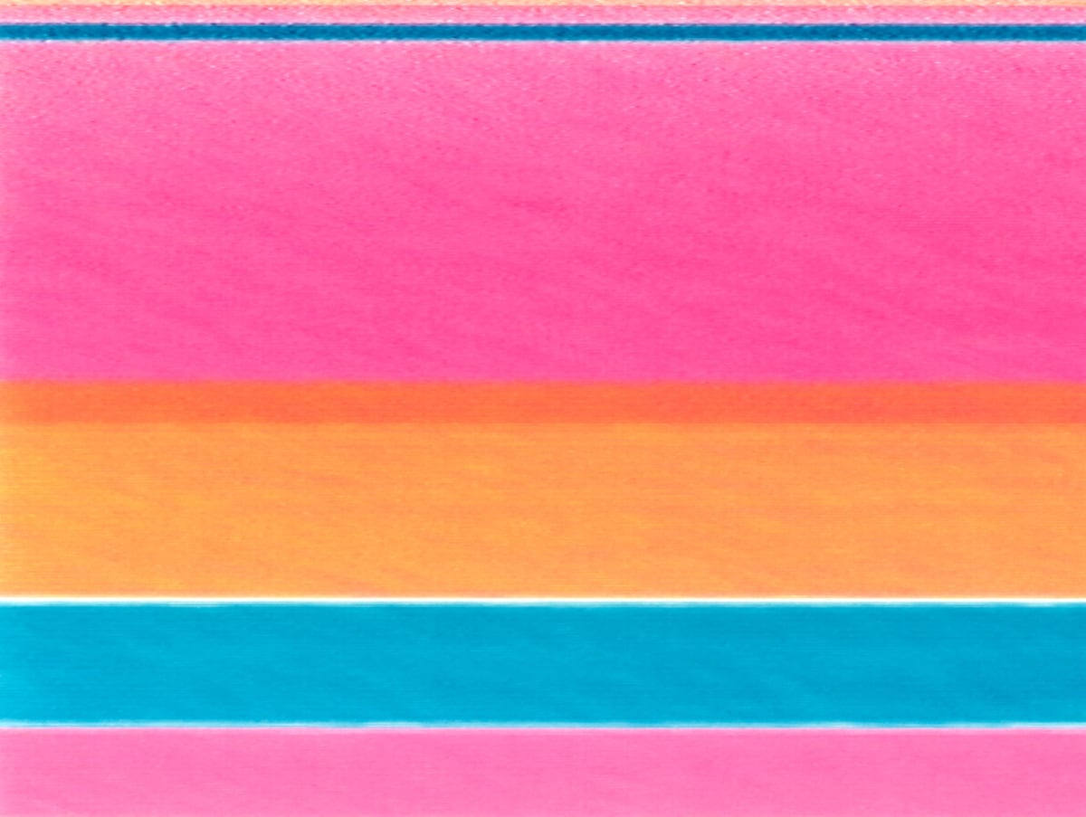 Still from Katarina Löfström's animation Hang Ten Sunset, showing an abstract sunset