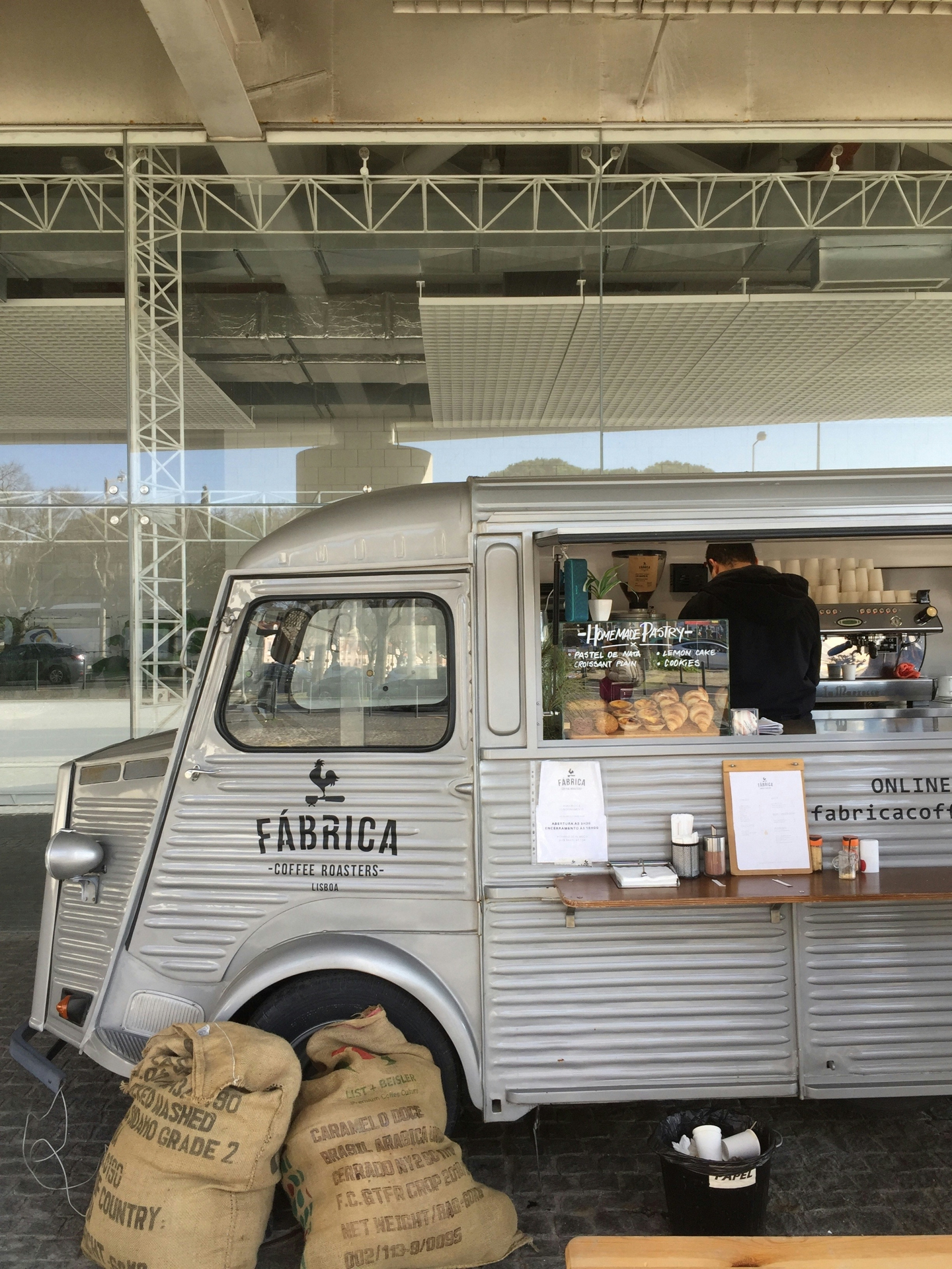 A family-run food truck business, run out of a grey truck.
